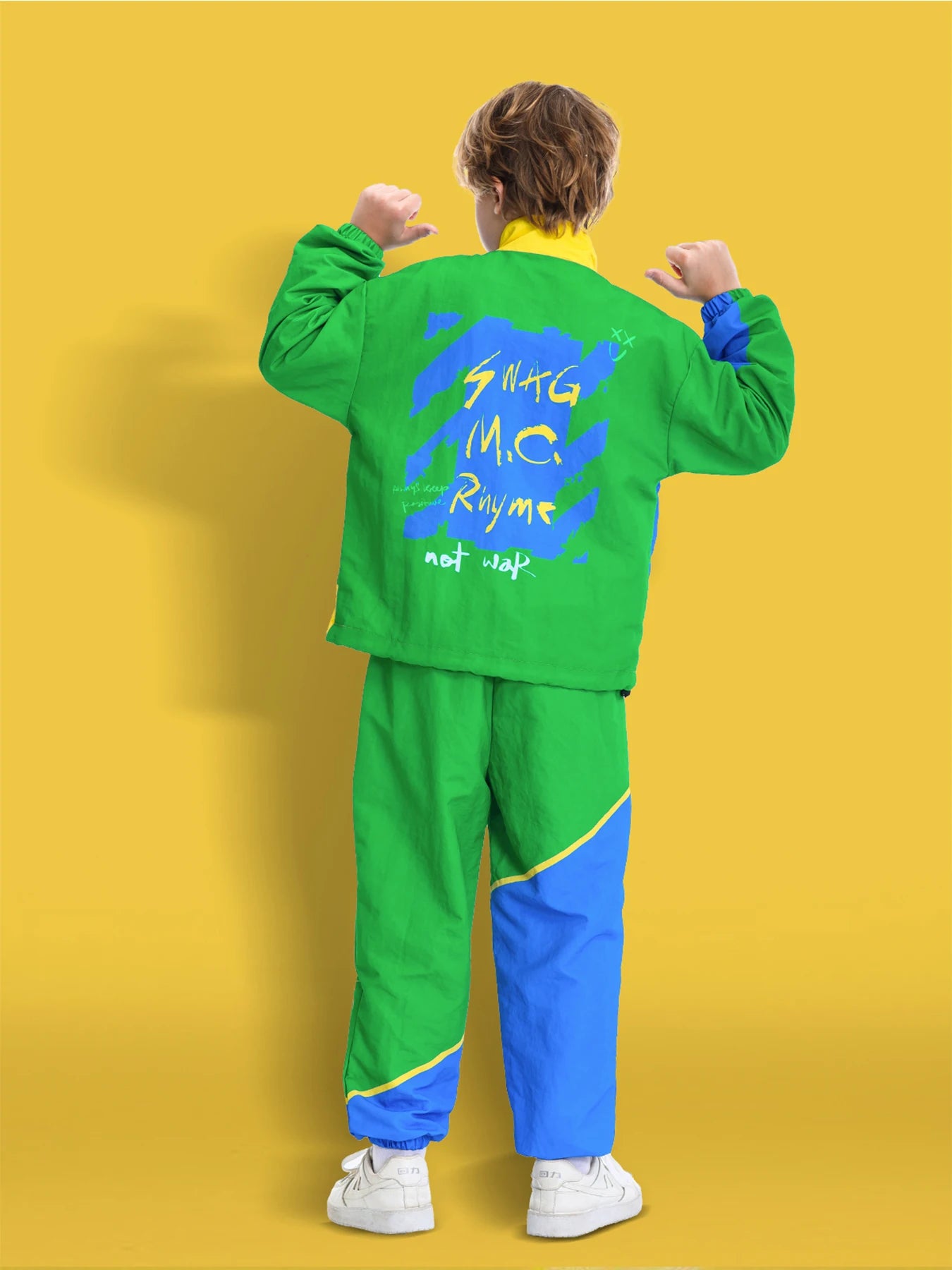 Children's Hip Hop Clothing Set Children's Street Dance Set Campus Sports Clothing Fashion Show Set for Boys and Girls